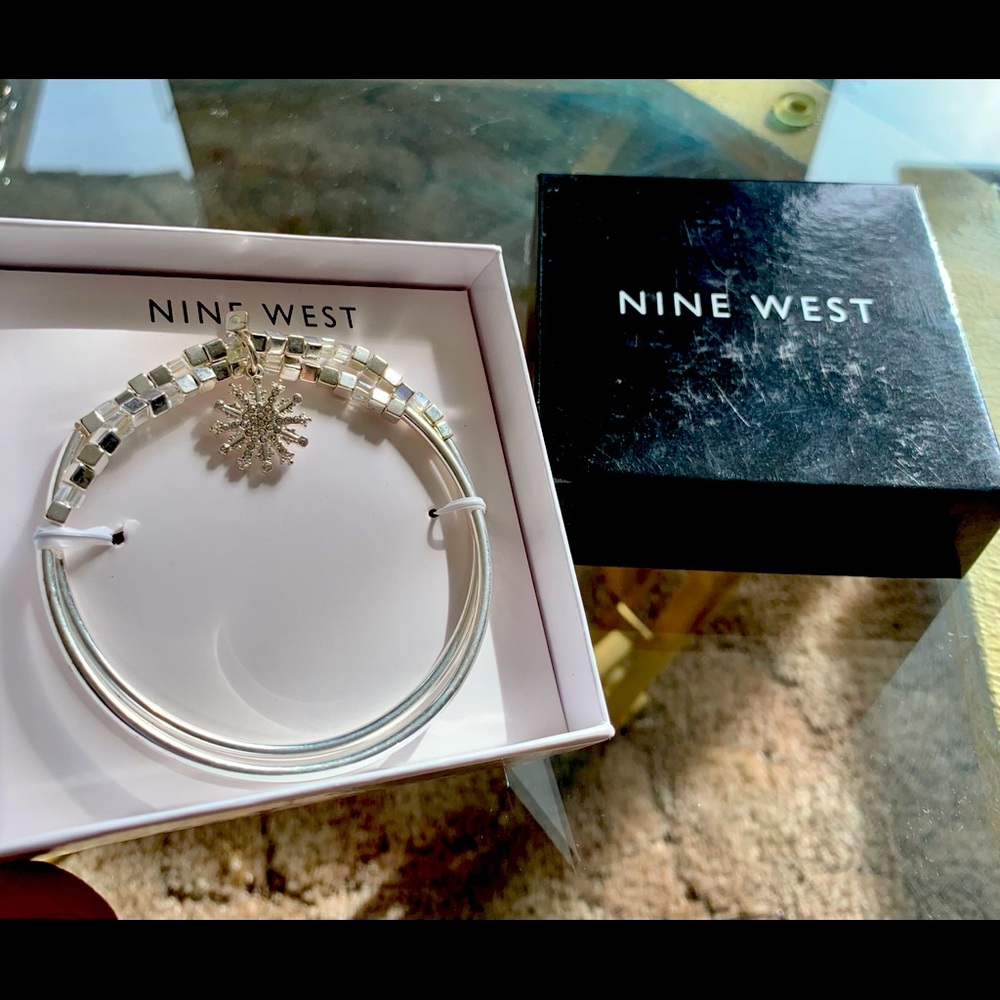 New in Box Nine West Snowflake Silver Bracelet